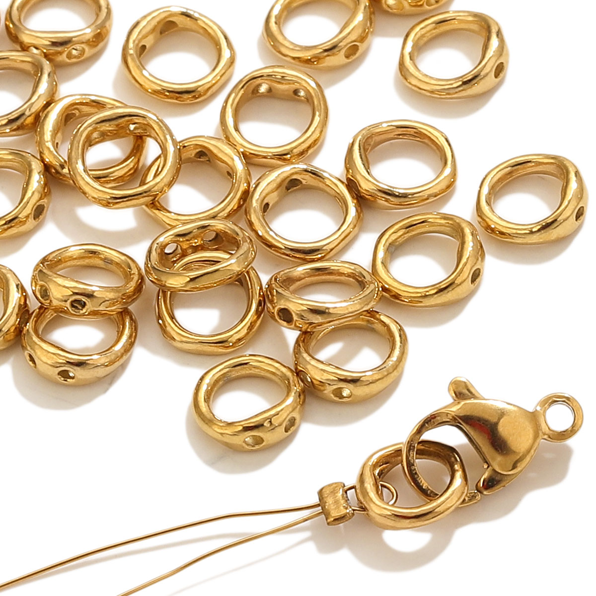 Jewelry Making Class - 20 adet Paslanmaz Çelik Klipsler Uç