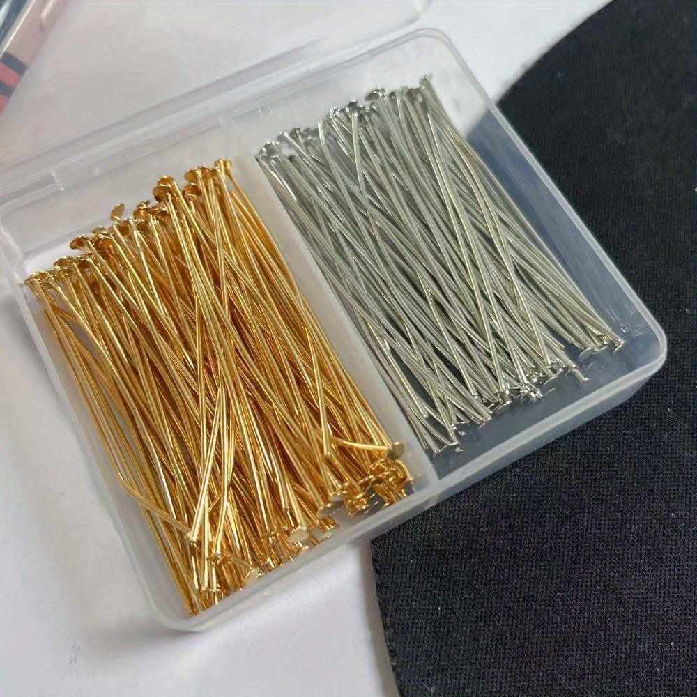 Jewelry Making Head Pins - 200 adet 30/40/50mm Demir Başlı İğneler