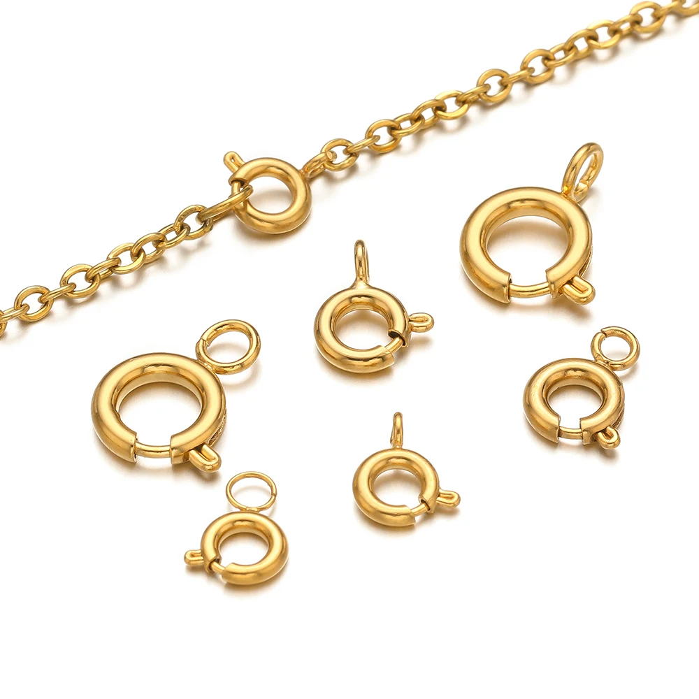 Jewelry Making Rings - 10 adet Paslanmaz Çelik Yaylı Halka