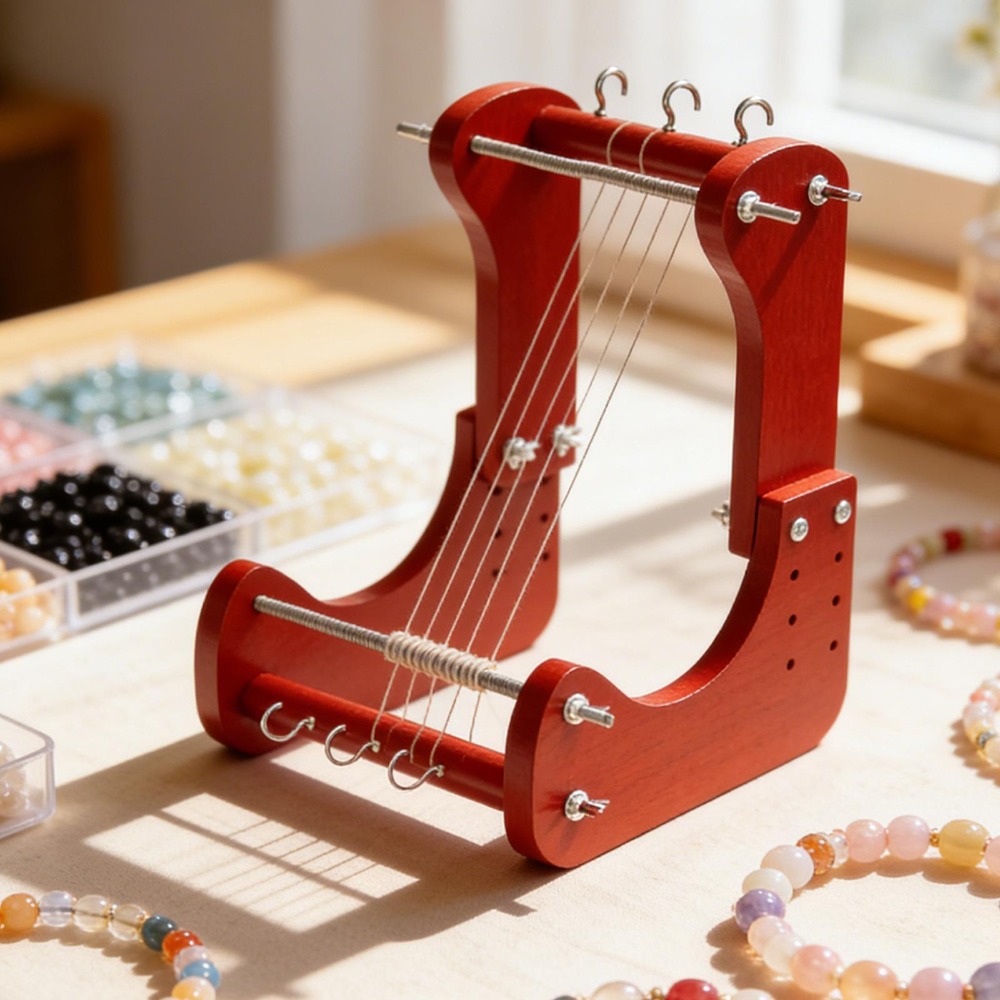 Jewelry Making Jewelry - Ahşap Boncuk Dokuma Tezgahı Seti, Ayarlanabilir