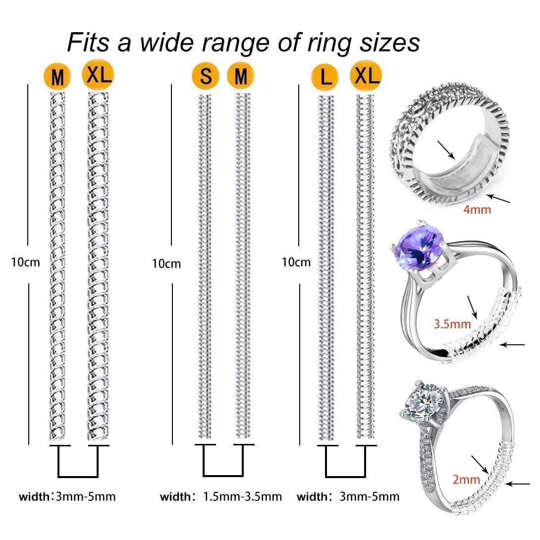 Jewelry Making Jewelry - 6 adet/lot Yüzük Sıkıştırıcı Küçültücü Şeffaf