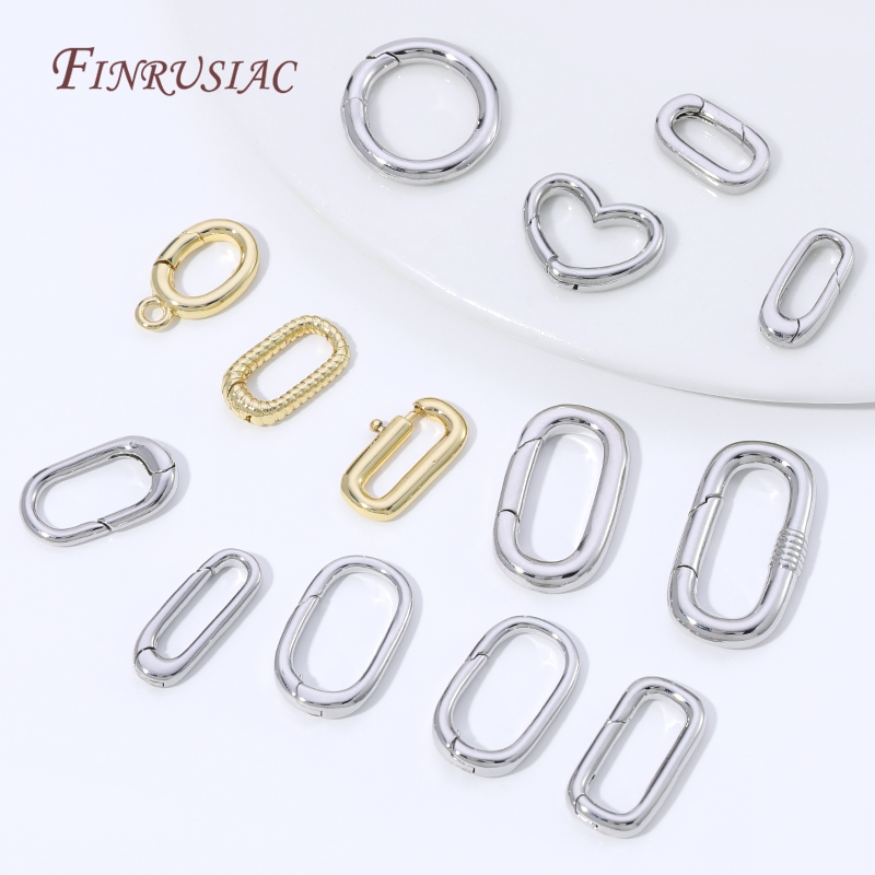 Jewelry Making Rings - 18K Altın Kaplama Oval Yaylı Halkalı
