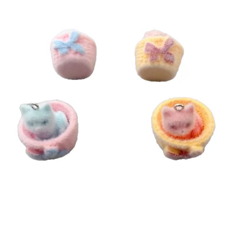 4 adet 3D peluş reçine kedi ko - Jewelry Making Jewelry incelemesi ve fiyatı