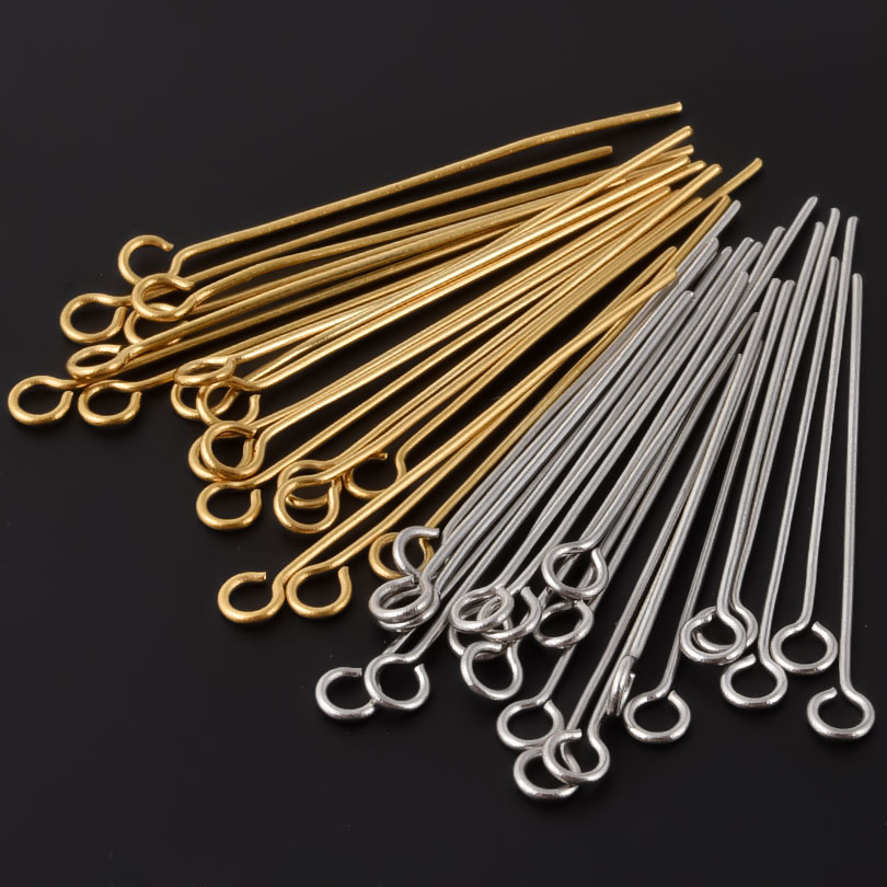 50 adet/lot 304 Paslanmaz Çeli - Jewelry Making Head Pins incelemesi ve fiyatı