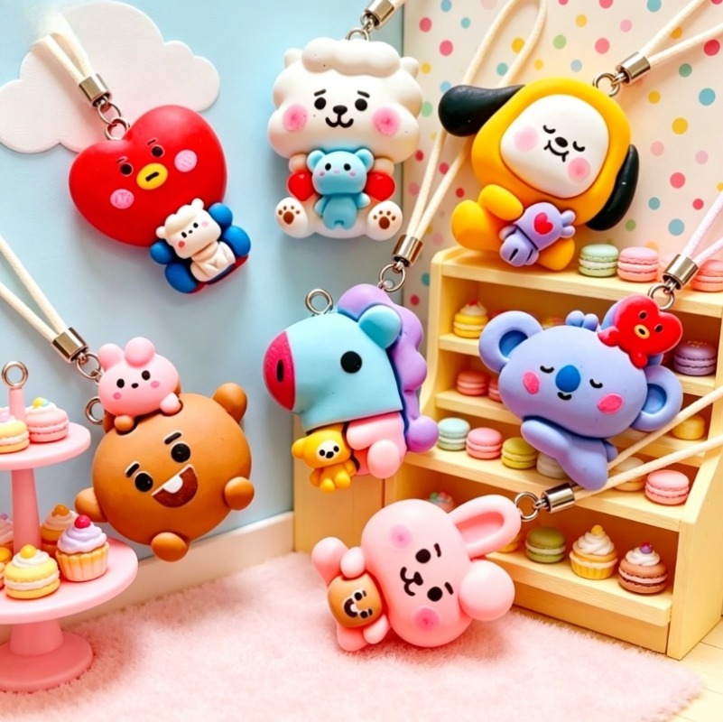 7 adet BT21 Reçine Karikatür F - Jewelry Making Parts incelemesi ve fiyatı
