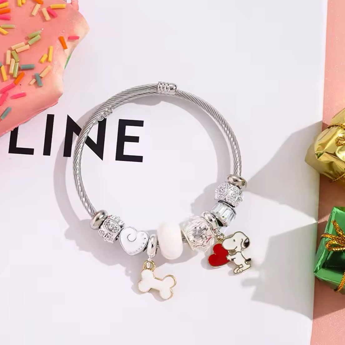 Sevimli Karikatür Snoopy Kemik - Jewelry Making Parts incelemesi ve fiyatı