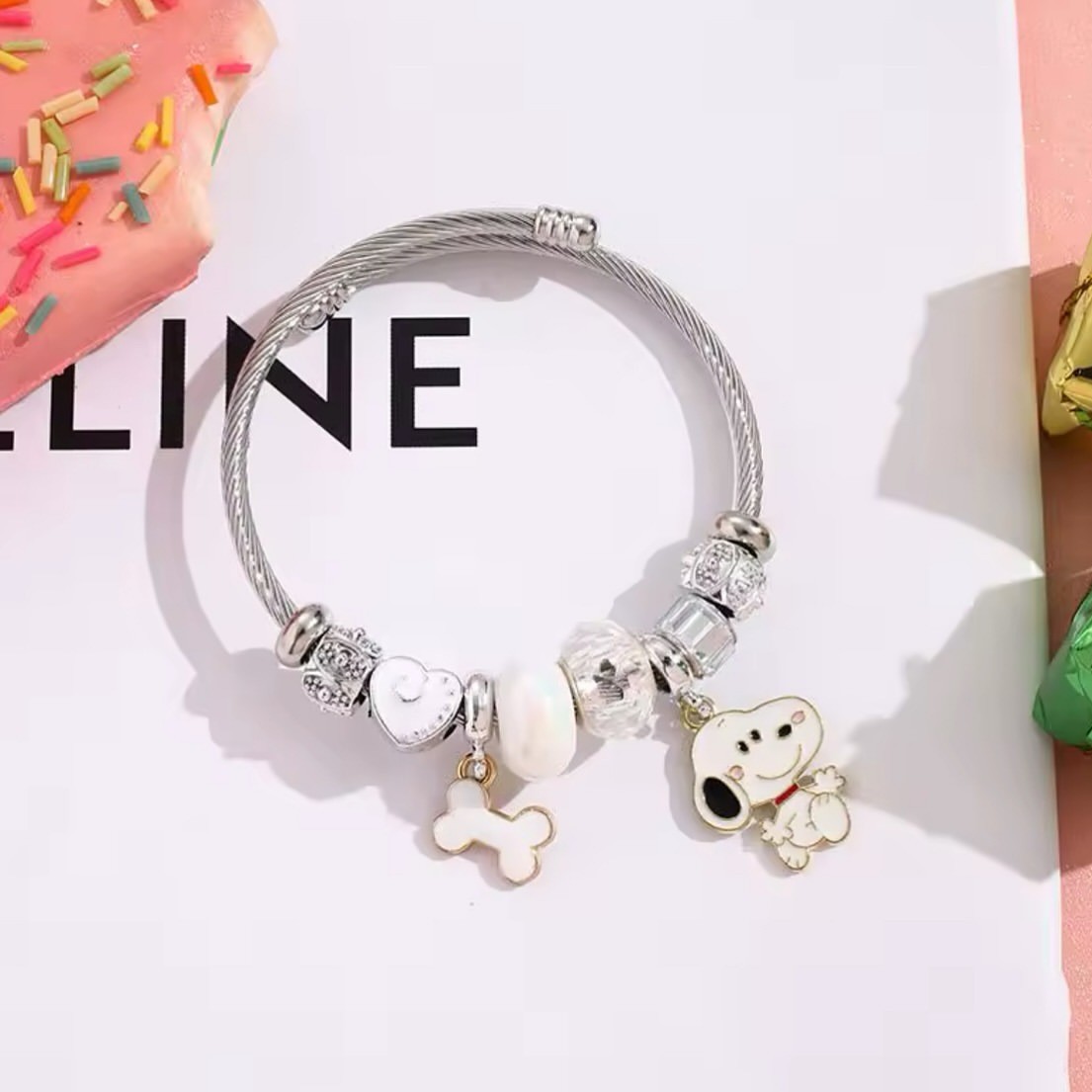Sevimli Karikatür Snoopy Kemik - Jewelry Making Parts incelemesi ve fiyatı