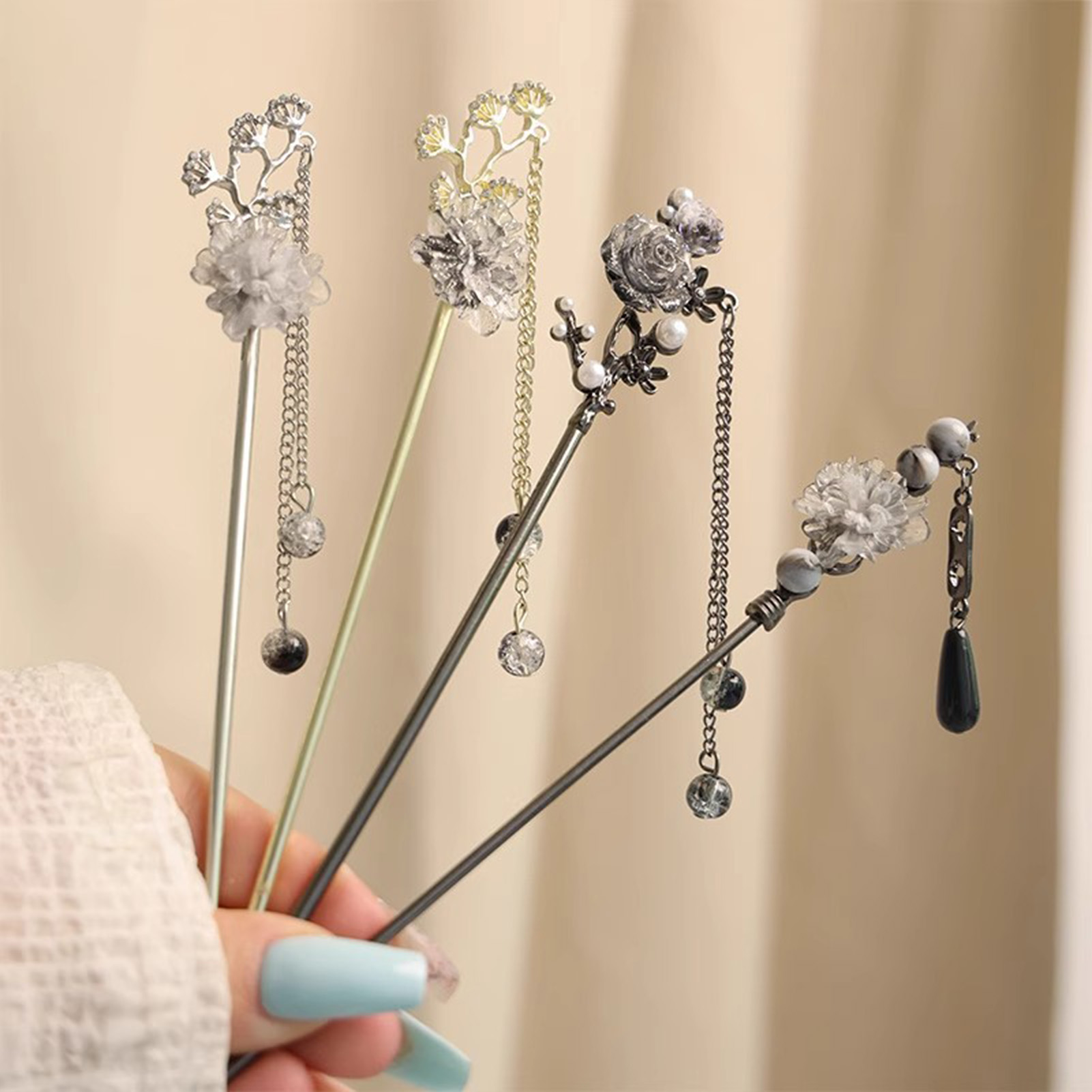 Zarif Çiçek Saç Çubukları Çata - Jewelry Making Parts incelemesi ve fiyatı