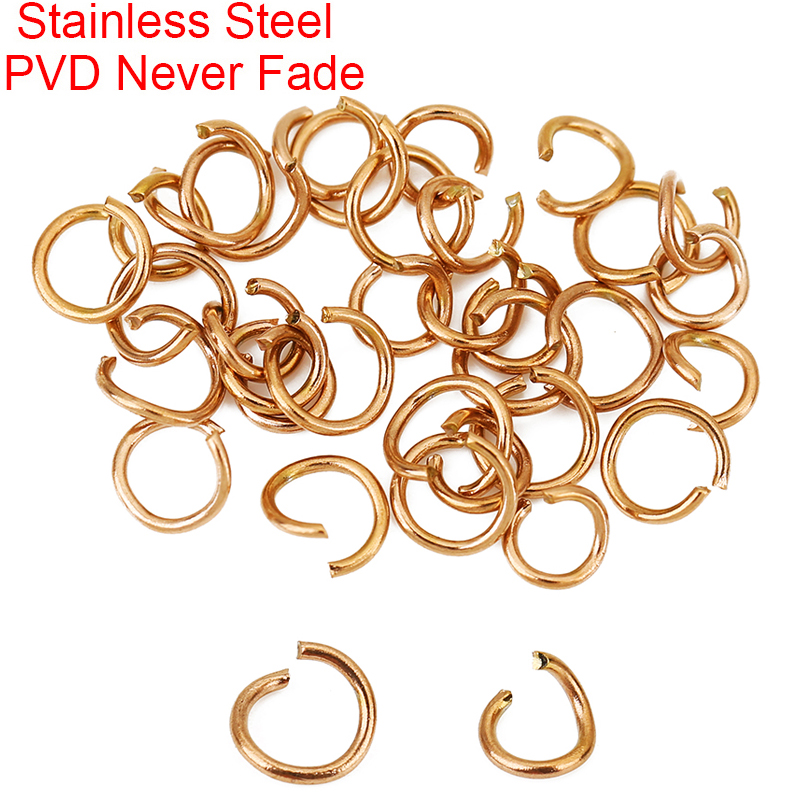 100 adet Gül Altın Kaplama Pas - Jewelry Making Closed Jump Rings incelemesi ve fiyatı