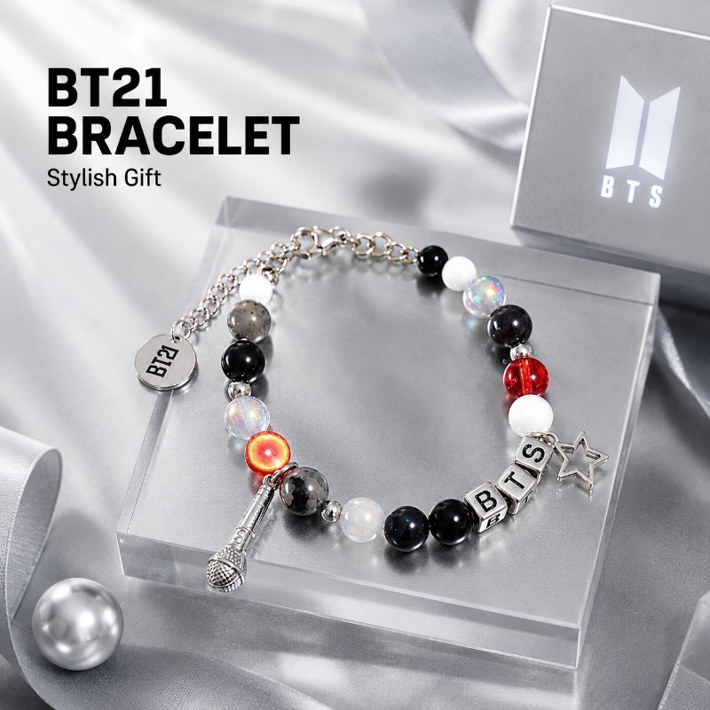 BT21 Siyah Kırmızı Boncuklu Bi - Jewelry Making Parts incelemesi ve fiyatı